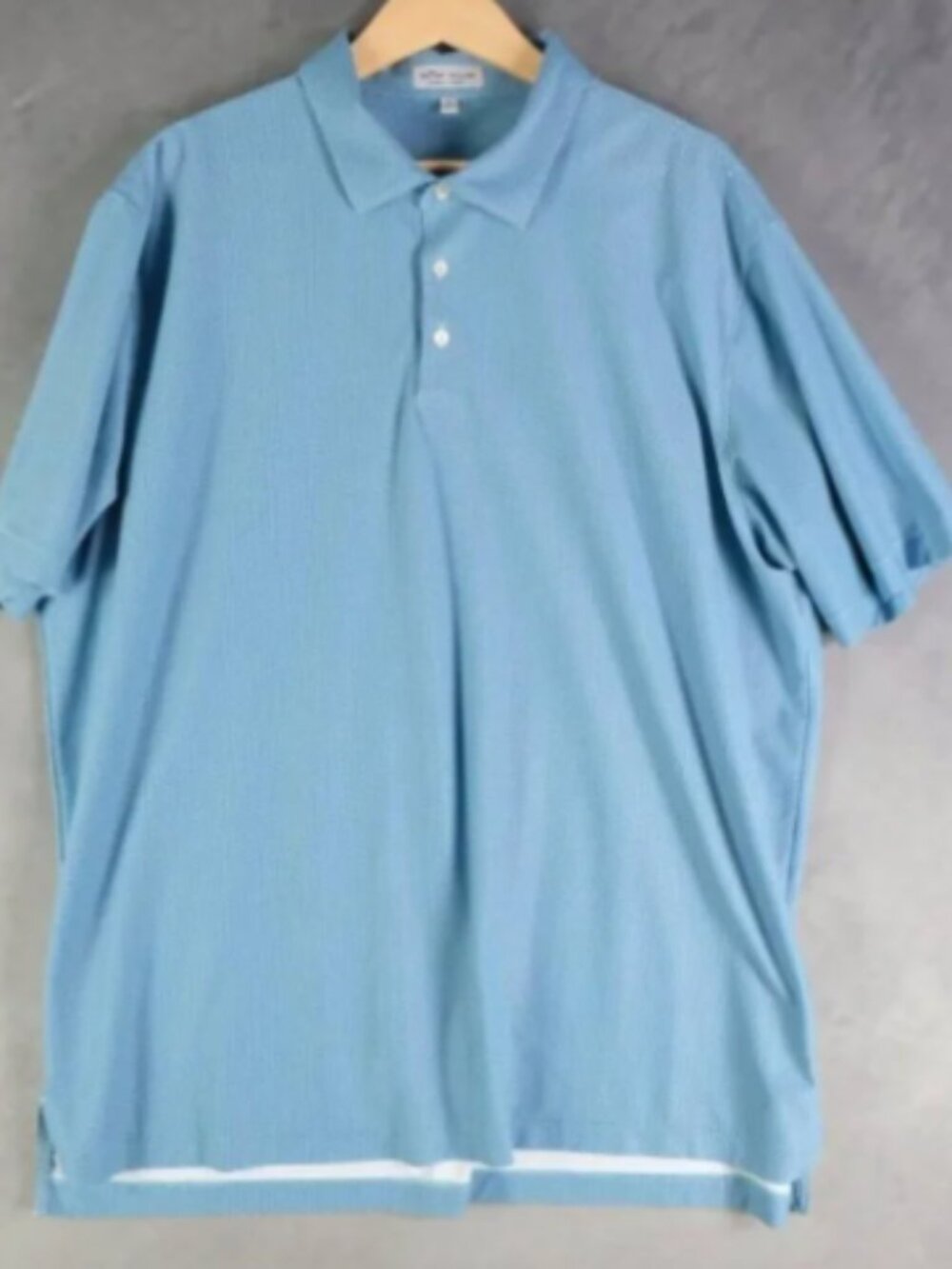 Peter Millar Shirt Mens XL Blue Geometric Summer Comfort Polo Golf